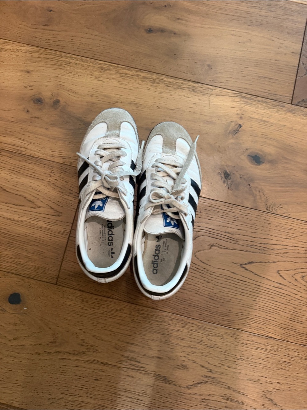 adidas women’s black and white sambas. Size 9